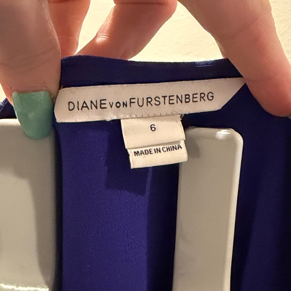 Diane Von Furstenberg Elegant Deep Purple Midi Dress - Picture 3 of 11